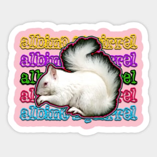 albino squirrel Sticker